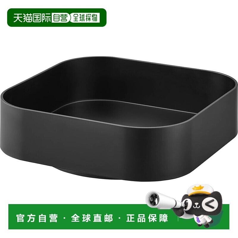 日本直邮山崎实业Yamasaki回转收纳四角架黑 20&times;20&times;6.3cm21