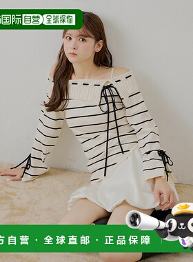 1h可退 日本直邮Chico 女装 单肩针织+蓬松连衣裙两件套 CHZ10525