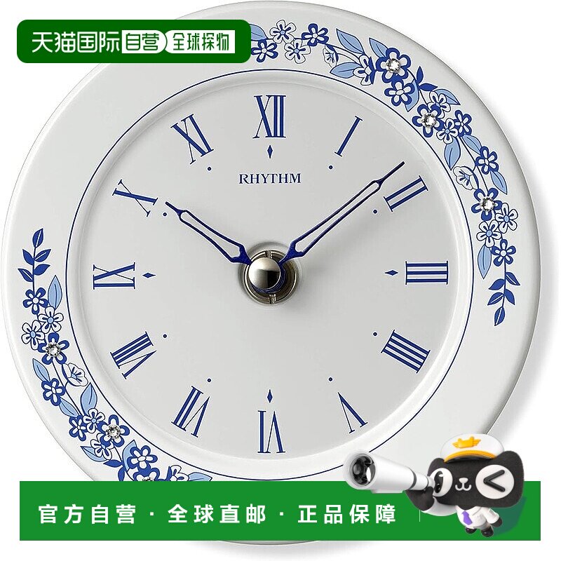 【日本直邮】Rhythm 台钟 Clock Industry 4SG802SR04 蓝色