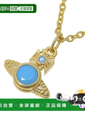 日本直邮Vivienne Westwood 女士项链 金色 x 蓝色 LONDON ORB 吊