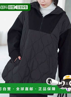 日本直邮KOBE LETTUCE 异素材切换中棉绗缝套头衫棉服 [K1331]