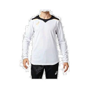 【日本直邮】ASICS 男士排球服 长袖比赛衬衫 亮白色 M 2051A115