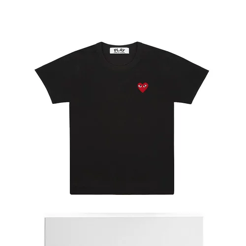 Прямая рассылка из Японии Comme des Garcons Rei Kawakubo, классическая футболка с маленьким красным сердцем, повседневная летняя футболка с половиной рукава