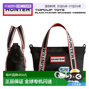 尼龙迷你 手提包 日本直邮HUNTER TOPCLIP 品牌织带 黑色 HUNTER