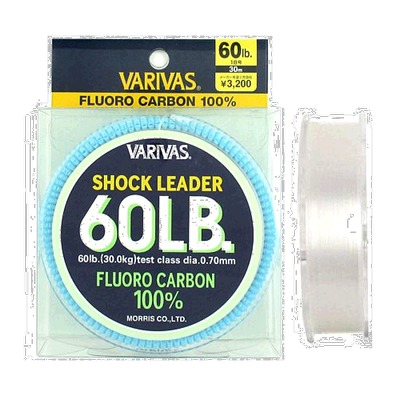 日本直邮Varivas Shock Leader 氟碳 30m 60lb 天然色