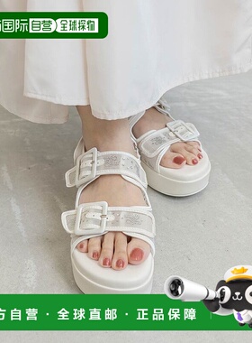 日本直邮RANDA 热固印花单字图案厚底凉鞋 RA041BW14605