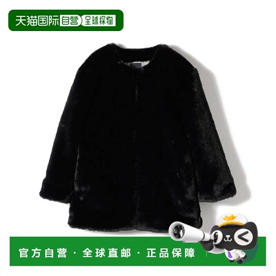 SHIPS Primary Navy Label：仿皮草无领半身外套