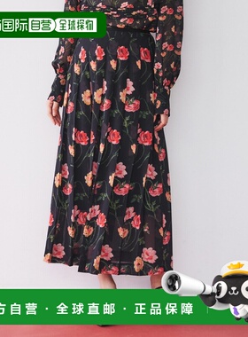 1h可退 日本直邮UNTITLED 女士经典花卉雪纺百褶裙 1537940120240