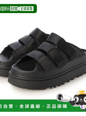 日本直邮UGG UGG W GOLDENGLOW SLIDE 金色光泽拖鞋 (1167430-BLK