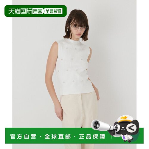 日本直邮GRACE CONTINENTAL 女装 立体亮片罗纹针织上衣 01263432