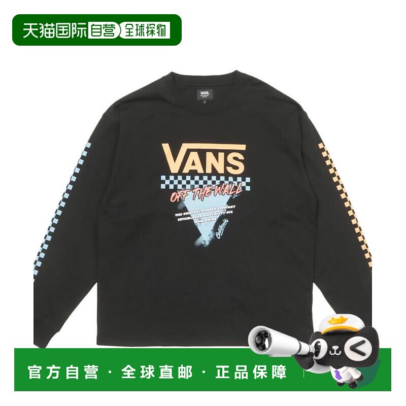 日本直邮VANS 短袖 T恤 长袖霓虹格纹图片