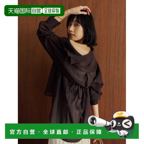 日本直邮anuans 女装 系带透视衬衫 15264100490