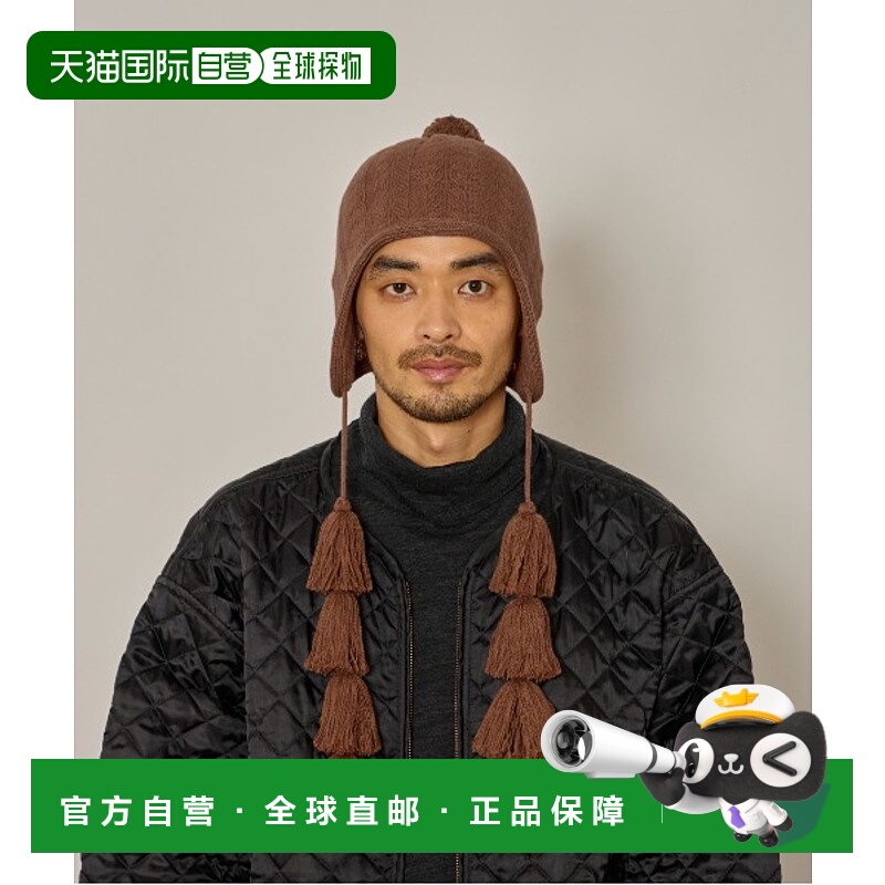 1h可退 日本直邮arth 女装 加绒针织帽 人造毛皮装饰 可爱流苏设