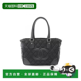 日本直邮中古Chanel香奈儿女包B级9新Tote Bag托特包尼龙托特包黑