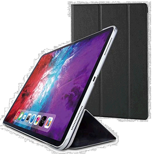 【日本直邮】宜丽客平板电脑ipadpro12.9英寸翻盖软皮保护壳黑色