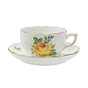 日本直邮Herend 赫伦德 PBR-4 佩蒂玫瑰 花束 茶杯&碟子 724陶瓷