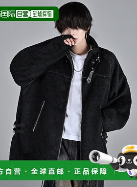 1h可退 日本直邮ADRER男女同款宽松半拉链仿皮拼接中长款夹克 ADR