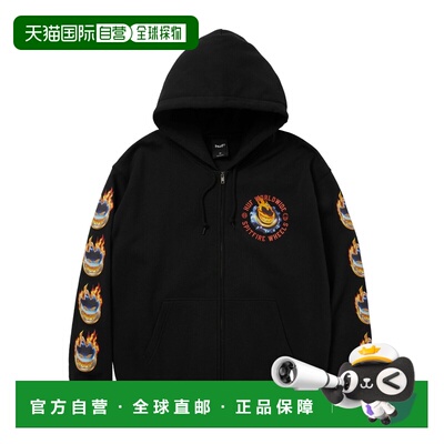 日本直邮HUF x SPITFIRE 男女同款 全棉连帽拉链【付后1h可退】