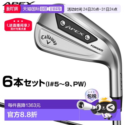日本直邮卡拉威日本 APEX Ai300 铁杆 2024 年款碳纤维杆身 6 支I