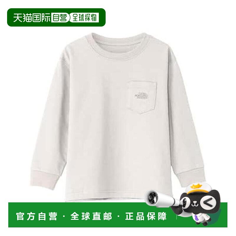 日本直邮日潮 The North Face北面儿童口袋logo标长袖T恤NTJ82526图片
