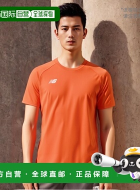 日本直邮New Balance 运动衬衫 男式 JMTF0486-ORG 橙色
