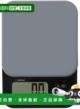 【日本直邮】Doretec 电子秤“Boulangerie”3kg 黑色 KS-829BK