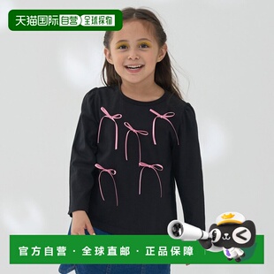 1h可退 日本直邮Lycee mine 儿童A字型软棉T恤 蝴蝶结装饰日常外