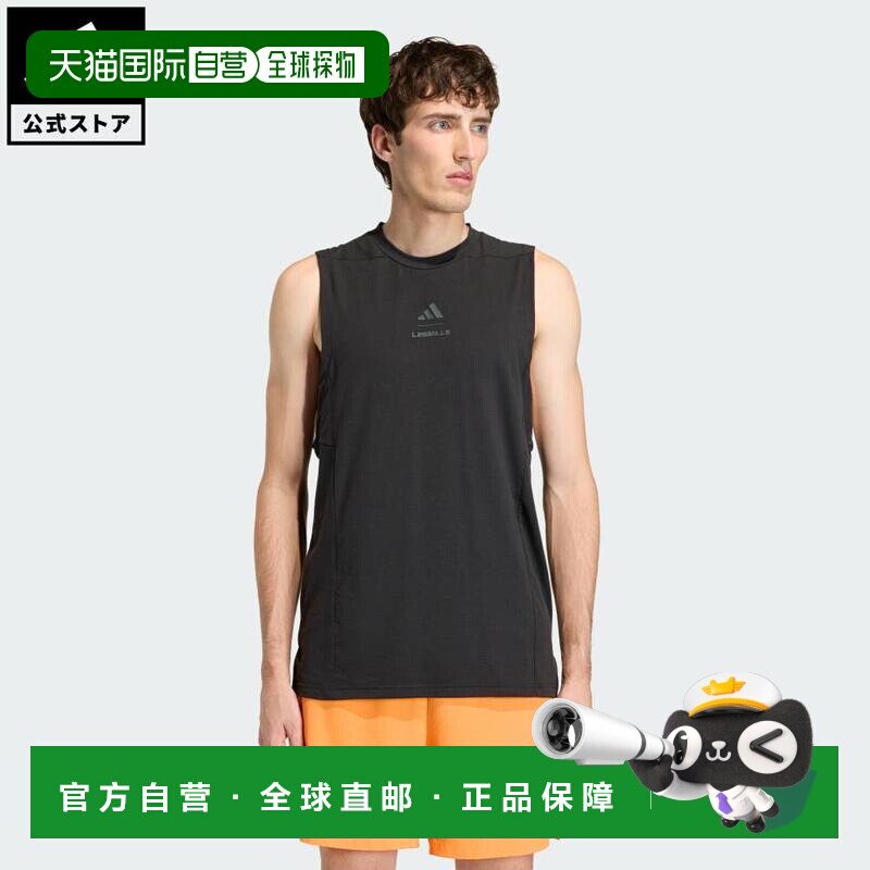 日本直邮adidas Les Mills Graphic 男士训练短袖T恤 [KS592] 黑