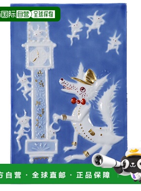 日本直邮Meissen 梅森 陶瓷画 青色童话 狼和七只小山羊 930008/9