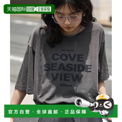 日本直邮FREAK'S STORE 女装 宽松领 Pigment印花T恤 11212489016