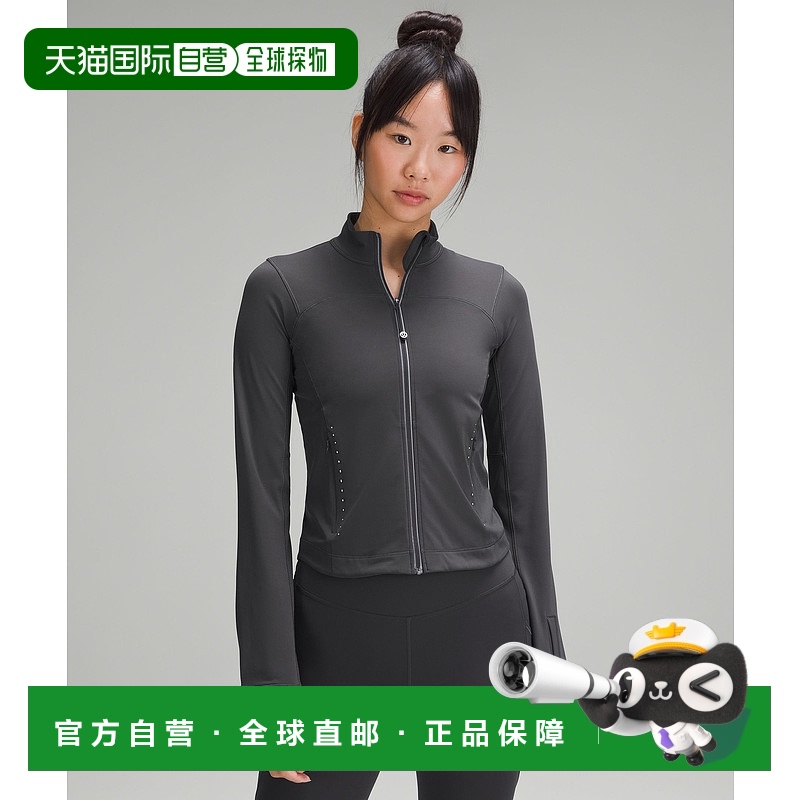 1h可退 日潮跑腿Lululemon露露乐蒙Graphite Grey女夹克轻质运动