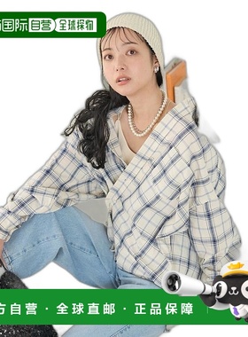 1h可退 日本直邮FREAK'S STORE 女士春夏格纹交叉设计衬衫 110024