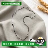 项链 1h可退 磁 女士 黑色绳链珍珠短款 日本直邮ear PAPILLONNER