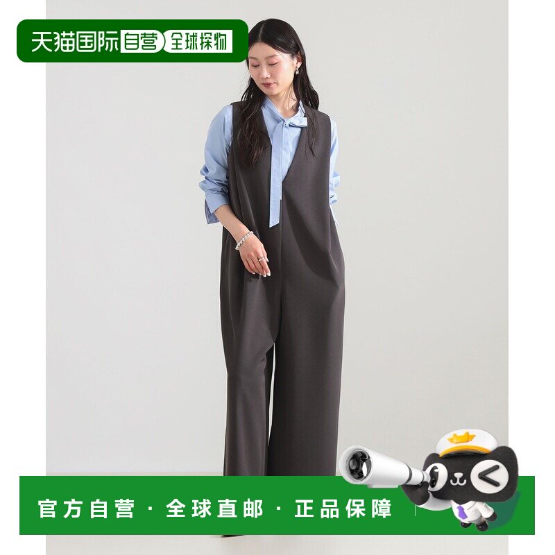 日本直邮Demi-Luxe BEAMS 女装 醋酸混纺V领连体西装外套 6417015