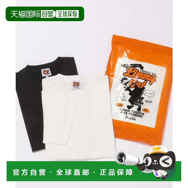 1h可退 日本直邮PAGEBOY 女装 棉质 简约猫图案T恤 两件装 498644 - 封面