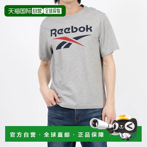 日本直邮Reebok IDENTITY大标志T恤 灰色