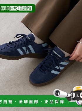 1h可退 日本直邮adidas 女装 复古风半掌胶底休闲鞋 深蓝色系 CLZ