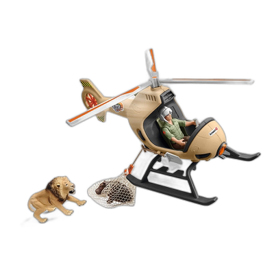 【日本直邮】Schleich思乐 Wildlife系列模型组 动物搜救直升机