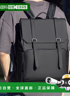 日本直邮florge 防水涂层大容量皮革质感都市翻盖单肩背包/双肩包