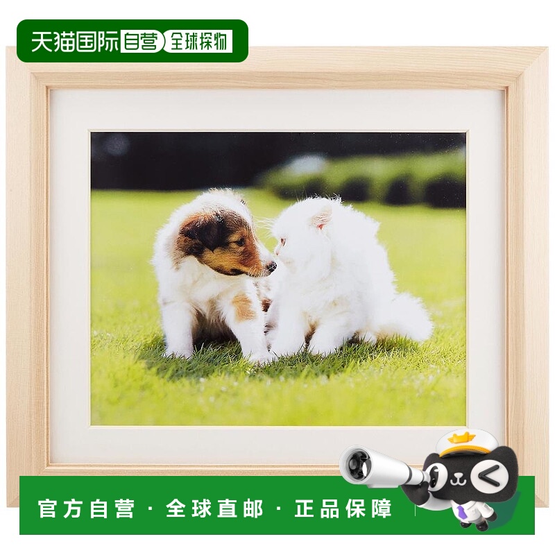 【日本直邮】Fujicolor富士胶片 画框M12木质亚克力6刀木质米色40