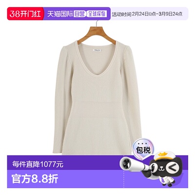 1h可退 日本直邮FUMIKA_UCHIDA 女装 全羊毛 紧身U领针织迷你裙 W