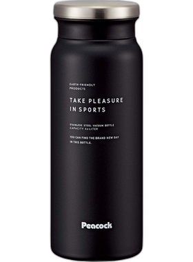 日本直邮【】The peacock孔雀 不锈钢保温杯 0.6L 暗灰色 AMZ-61