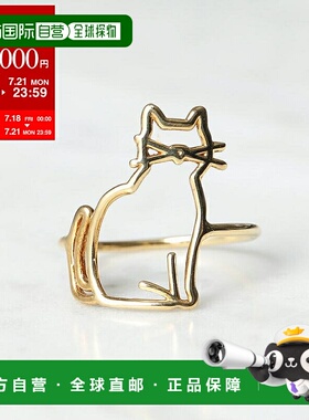 日本直邮ALIITA 戒指 MIAU RING 女士猫图案猫戒指 黄金-9KT