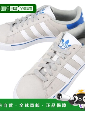 日本直邮阿迪达斯运动鞋校园散装 CAMPUS VULC 灰色两/鞋 白色/蓝