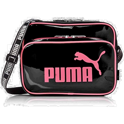 【日本直邮】PUMA彪马 迷你斜挎包 黑色/粉色手提包单肩包J20072