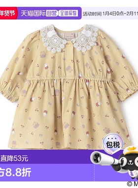 1h可退 日本直邮petit main 儿童 半高领全棉连体衣 米菲印花 965