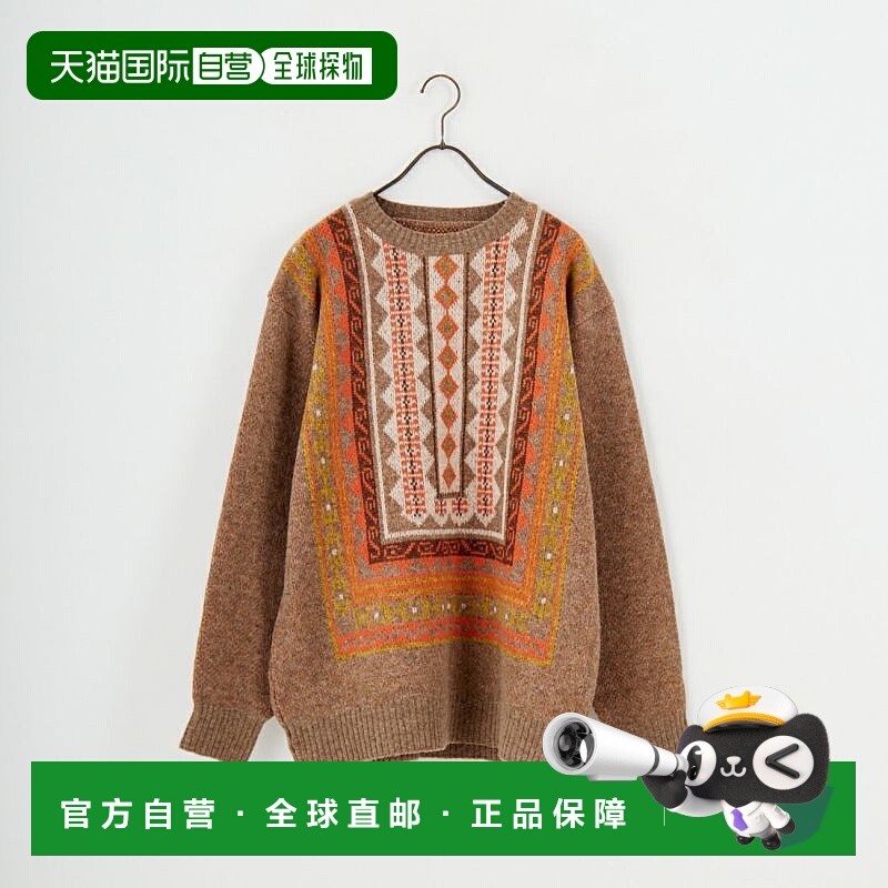 1h可退 日本直邮South2West8 男装 全棉圆领毛衣 原创配色设计 RW