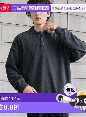 1h可退 日本直邮Rocky Monroe 灯芯绒裁剪长袖POLO衫