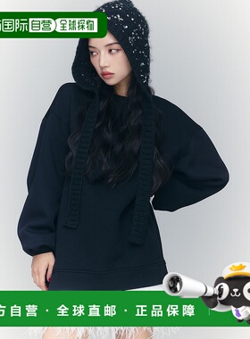 1h可退 日本直邮eimy istoire 女士羽毛装饰下摆卫衣连衣裙 11246