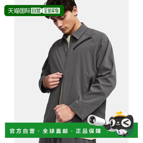 日本直邮Under Armour 纯色翻领拉链美式复古长袖夹克外套 男款